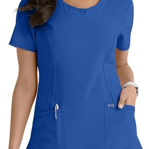TWO PAIRS Cherokee Infinity Round Neck Scrub Top